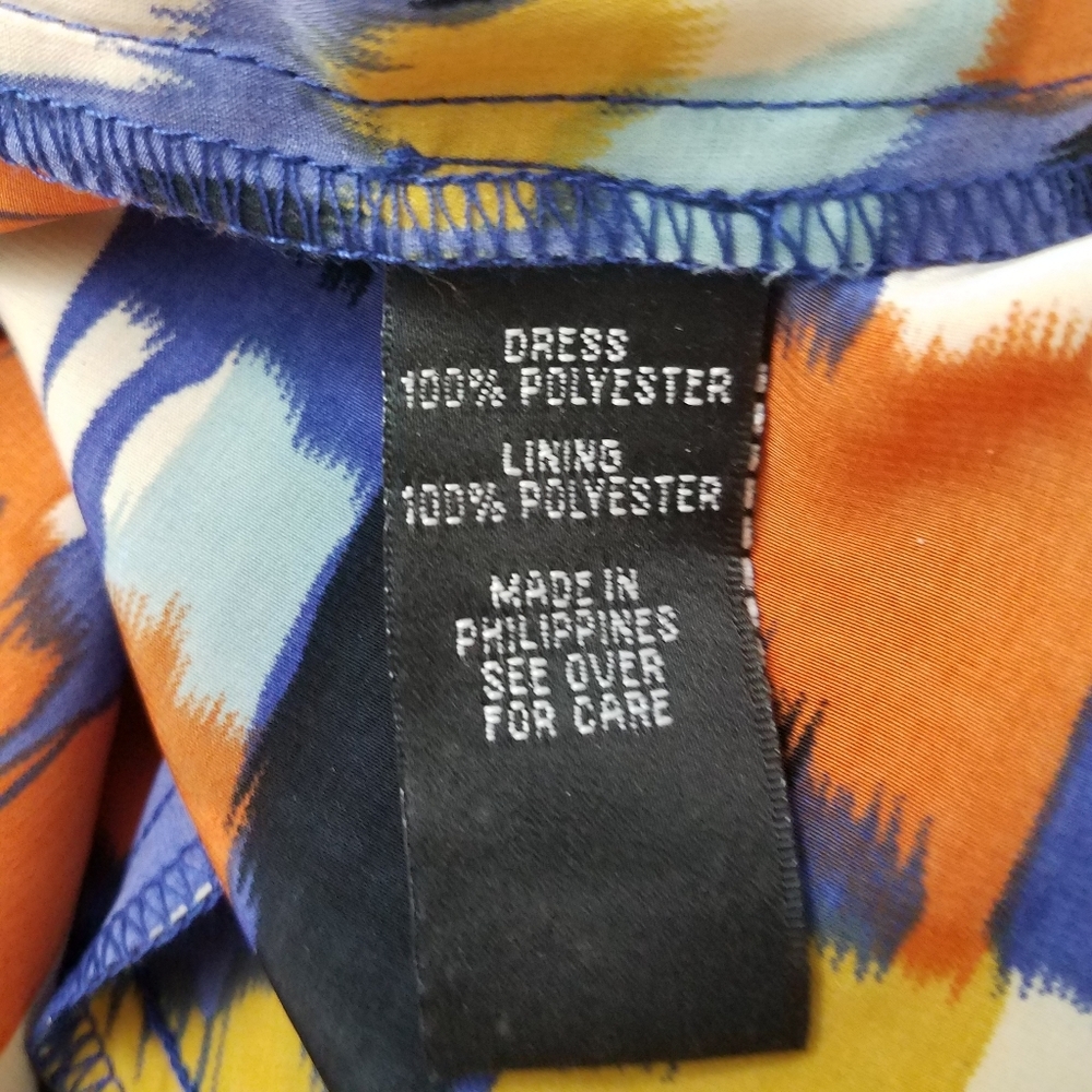 AB Studio Geometric Flutter Dress with Pockets 6 - Picture 3 of 14